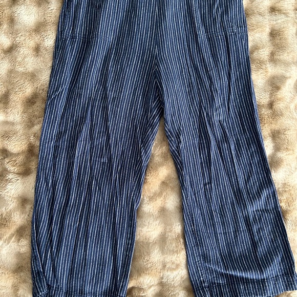 Old Navy Navy Striped Jumpsuit - Picture 2 of 5